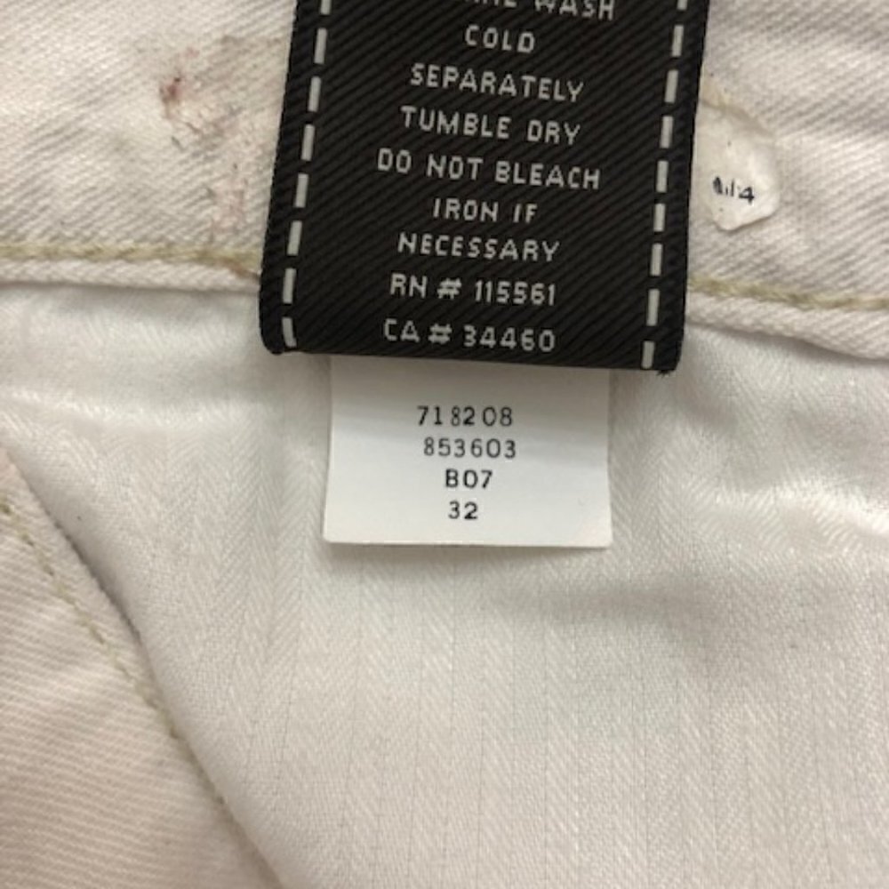 7 For All Mankind Dylan Off-White Cargo Pants - Picture 8 of 8